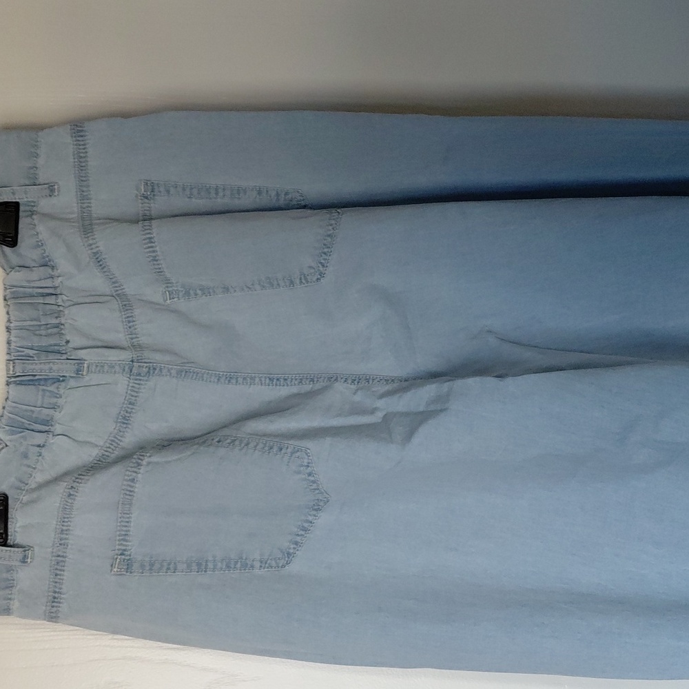 185 Nwt Pol Patchwork Chambray Pant - image 2